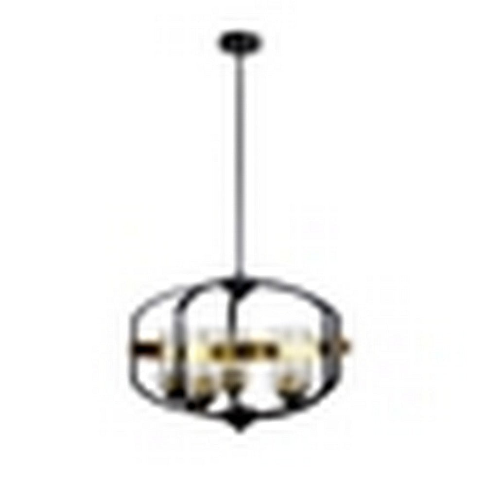 CHLOE Lighting Contemporary-Style Black/Bronze 5 Light Large Pendant 24’’ Wide CHL-CH6R802TT24-UP5