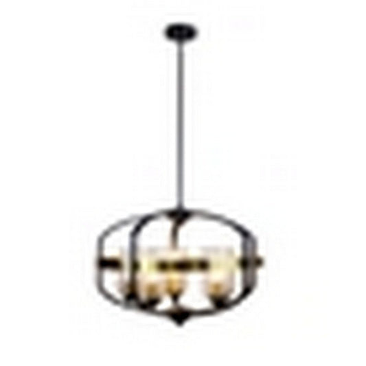 CHLOE Lighting Contemporary-Style Black/Bronze 5 Light Large Pendant 24" Wide