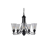 CHLOE Lighting SHERARD Contemporary 5 Light Matt Black Hanging Chandelier 27’’ Wide CHL-CH6R901BK27-UC5