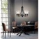 CHLOE Lighting SHERARD Contemporary 5 Light Matt Black Hanging Chandelier 27’’ Wide CHL-CH6R901BK27-UC5