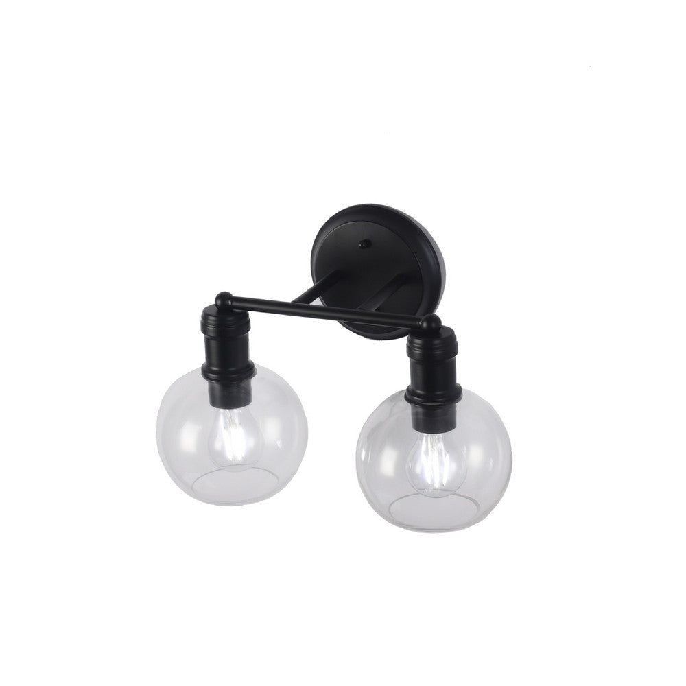 CHLOE Lighting OXA Transitional 2 Light Matt Black Vanity Bathlight 14’’ Wide CHL-CH6S001BK14-BL2