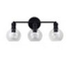 CHLOE Lighting OXA Transitional 3 Light Matt Black Vanity Bathlight 22’’ Wide CHL-CH6S001BK22-BL3