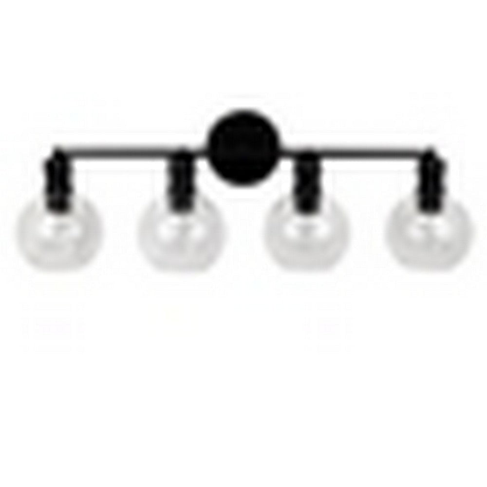 CHLOE Lighting OXA Transitional 4 Light Black Vanity Bathlight 30’’ Wide CHL-CH6S001BK30-BL4
