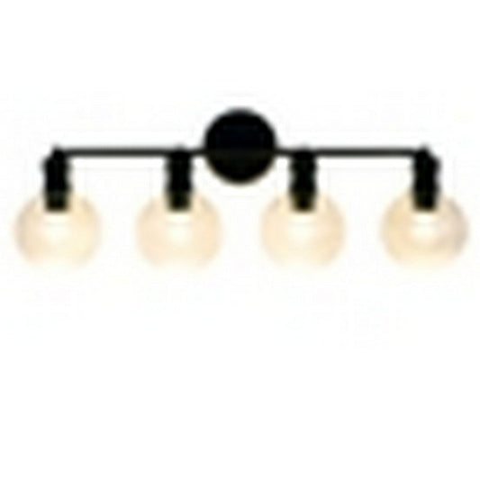 CHLOE Lighting OXA Transitional 4 Light Black Vanity Bathlight 30" Wide