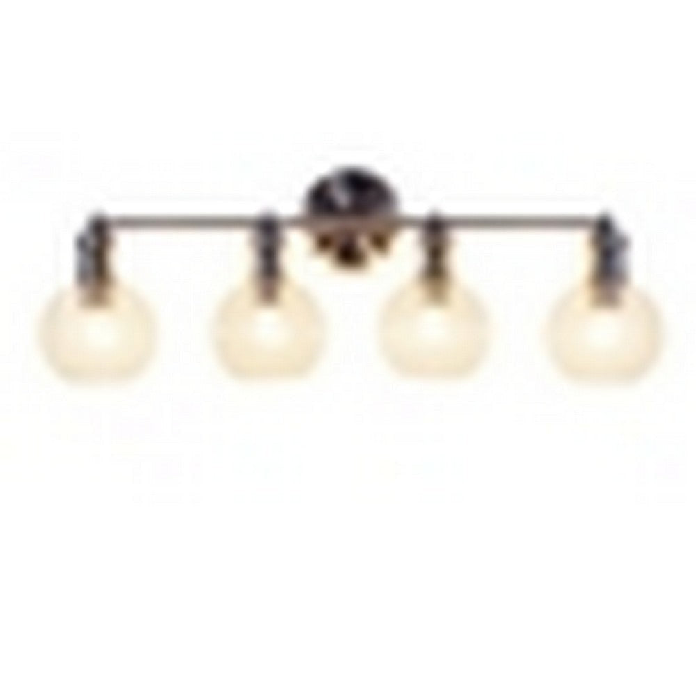 CHLOE Lighting OXA Transitional 4 Light Brushed Nickel Vanity Bathlight 30" Wide