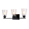 CHLOE Lighting ERIAN Transitional 3 Light Matt Black Vanity Bath Light 22’’ Wide CHL-CH6S101BK22-BL3