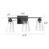 CHLOE Lighting ERIAN Transitional 3 Light Matt Black Vanity Bath Light 22’’ Wide CHL-CH6S101BK22-BL3