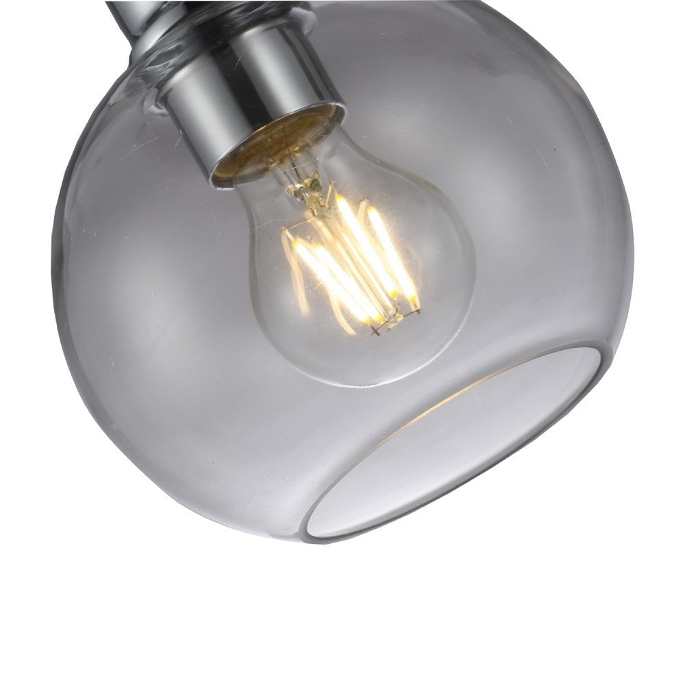 CHLOE Lighting STRANG Transitional 1 Light Chrome Semi-Flush Ceiling Fixture 6’’ Wide CHL-CH6S301CM06-CF1