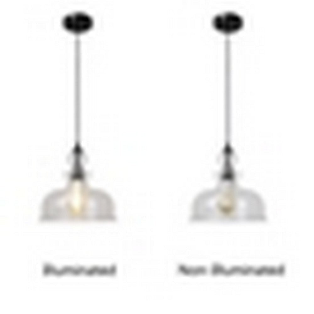 CHLOE Lighting TILIAN Transitional 1 Light Matt Black Ceiling Pendant 12’’ Wide CHL-CH6S804BK12-DP1