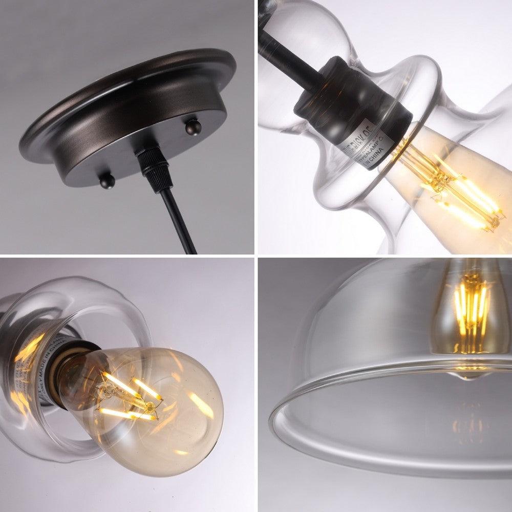 CHLOE Lighting TILIAN Transitional 1 Light Oil Rubbed Bronze Ceiling Pendant 12’’ Wide CHL-CH6S804RB12-DP1