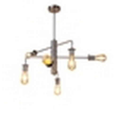 CHLOE Lighting Transitional-Style Brushed Nickel 6 Light Large Pendant 23" Wide