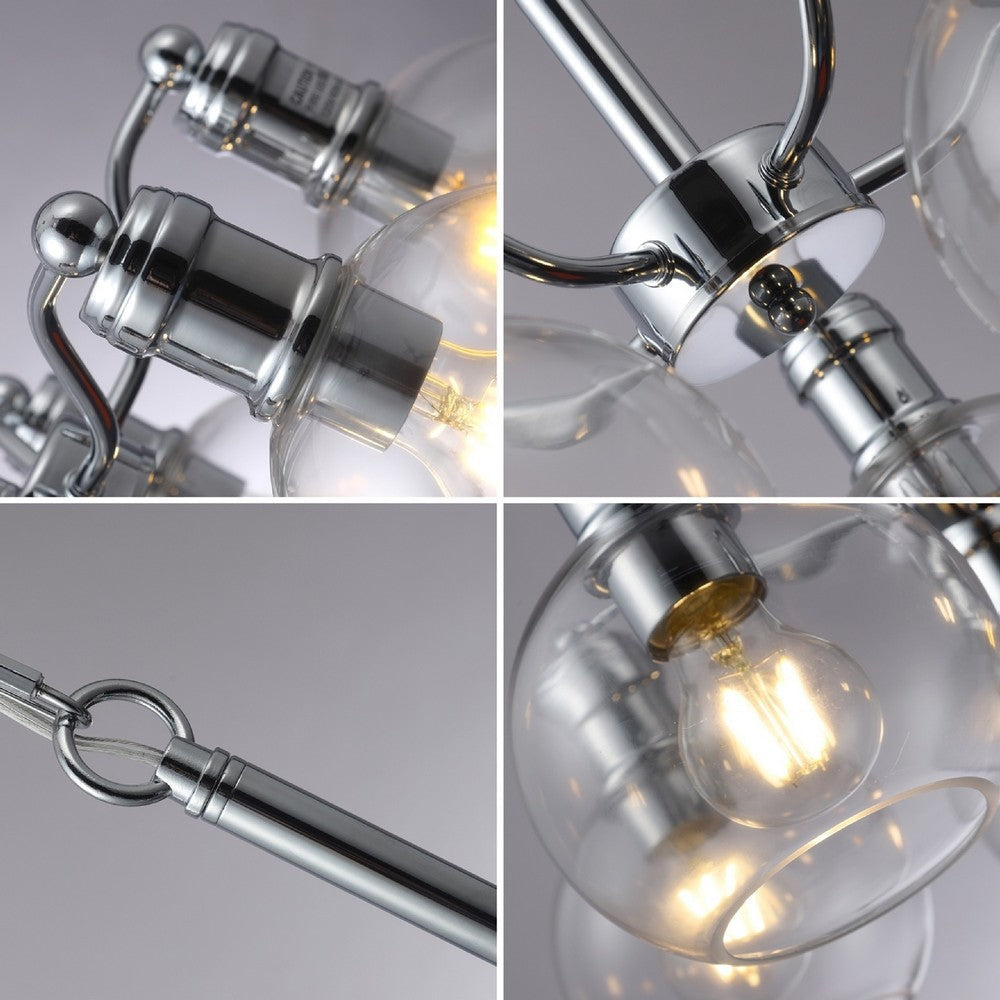 CHLOE Lighting WACIAN Transitional 5 Light Chrome Hanging Chandelier 18’’ Wide CHL-CH6S901CM18-DC5