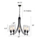 CHLOE Lighting WILLAN Transitional 5 Light Matt Black Up-Hanging Chandelier 21’’ Wide CHL-CH6S902BK21-UC5