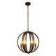 Lighting IRONCLAD Industrial 6 Light Bronze Ceiling Pendant 18’’ Wide CHL-CH7D009BZ18-UP6