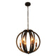Lighting IRONCLAD Industrial 6 Light Bronze Ceiling Pendant 18’’ Wide CHL-CH7D009BZ18-UP6