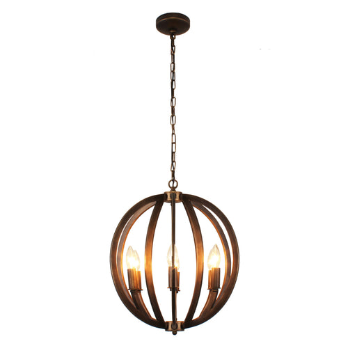 Lighting IRONCLAD Industrial 6 Light Bronze Ceiling Pendant 18" Wide