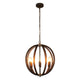 Lighting IRONCLAD Industrial 6 Light Bronze Ceiling Pendant 18" Wide