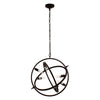 Lighting IRONCLAD Industrial 6 Light Oil Rubbed Bronze Ceiling Pendant 20’’ Wide CHL-CH7D033RB20-UP6