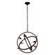 Lighting IRONCLAD Industrial 6 Light Oil Rubbed Bronze Ceiling Pendant 20’’ Wide CHL-CH7D033RB20-UP6