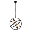 Lighting IRONCLAD Industrial 6 Light Oil Rubbed Bronze Ceiling Pendant 20’’ Wide CHL-CH7D033RB20-UP6