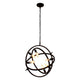 Lighting IRONCLAD Industrial 6 Light Oil Rubbed Bronze Ceiling Pendant 20’’ Wide CHL-CH7D033RB20-UP6