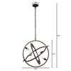 Lighting IRONCLAD Industrial 6 Light Oil Rubbed Bronze Ceiling Pendant 20’’ Wide CHL-CH7D033RB20-UP6