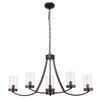 Lighting IDA Farmhouse 5 Light Rubbed Bronze Ceiling Pendant 35.5’’ Wide CHL-CH7H007RB35-UP5
