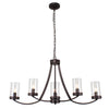 Lighting IDA Farmhouse 5 Light Rubbed Bronze Ceiling Pendant 35.5" Wide