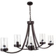 Lighting IDA Farmhouse 5 Light Rubbed Bronze Ceiling Pendant 35.5’’ Wide CHL-CH7H007RB35-UP5