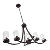Lighting IDA Farmhouse 5 Light Rubbed Bronze Ceiling Pendant 35.5’’ Wide CHL-CH7H007RB35-UP5