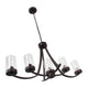 Lighting IDA Farmhouse 5 Light Rubbed Bronze Ceiling Pendant 35.5’’ Wide CHL-CH7H007RB35-UP5
