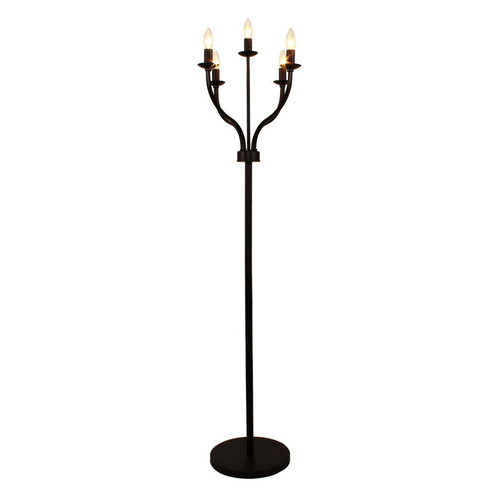 Lighting IRONCLAD Industrial 5 light Rubbed Bronze Floor Lamp 18’’ Wide CHL-CH7H012RB18-FL5