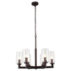 Lighting LULA Farmhouse 6 Light Rubbed Bronze Ceiling Pendant 23.5" Wide