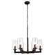 Lighting LULA Farmhouse 6 Light Rubbed Bronze Ceiling Pendant 23.5" Wide