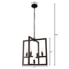 Lighting IRONCLAD Farmhouse 5 Light Oil Rubbed Bronze Ceiling Pendant 18’’ Wide CHL-CH7H026RB18-UP5