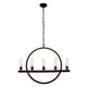 Lighting IRONCLAD Farmhouse 5 Light Oil Rubbed Bronze Ceiling Pendant 32’’ Wide CHL-CH7H040RB32-UP5