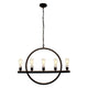 Lighting IRONCLAD Farmhouse 5 Light Oil Rubbed Bronze Ceiling Pendant 32’’ Wide CHL-CH7H040RB32-UP5
