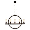 Lighting IRONCLAD Farmhouse 5 Light Oil Rubbed Bronze Ceiling Pendant 32" Wide