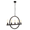 Lighting IRONCLAD Farmhouse 5 Light Oil Rubbed Bronze Ceiling Pendant 32’’ Wide CHL-CH7H040RB32-UP5