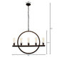 Lighting IRONCLAD Farmhouse 5 Light Oil Rubbed Bronze Ceiling Pendant 32’’ Wide CHL-CH7H040RB32-UP5