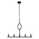 Lighting IRONCLAD Farmhouse 5 Light Oil Rubbed Bronze Ceiling Pendant 22’’ Wide CHL-CH7H077RB22-UP5