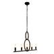 Lighting IRONCLAD Farmhouse 5 Light Oil Rubbed Bronze Ceiling Pendant 22’’ Wide CHL-CH7H077RB22-UP5