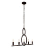 Lighting IRONCLAD Farmhouse 5 Light Oil Rubbed Bronze Ceiling Pendant 22’’ Wide CHL-CH7H077RB22-UP5