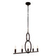 Lighting IRONCLAD Farmhouse 5 Light Oil Rubbed Bronze Ceiling Pendant 22’’ Wide CHL-CH7H077RB22-UP5