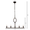 Lighting IRONCLAD Farmhouse 5 Light Oil Rubbed Bronze Ceiling Pendant 22’’ Wide CHL-CH7H077RB22-UP5