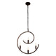 Lighting IRONCLAD Farmhouse 4 Light Oil Rubbed Bronze Ceiling Pendant 20’’ Wide CHL-CH7H078RB20-UP4