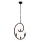 Lighting IRONCLAD Farmhouse 4 Light Oil Rubbed Bronze Ceiling Pendant 20’’ Wide CHL-CH7H078RB20-UP4