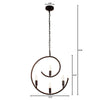 Lighting IRONCLAD Farmhouse 4 Light Oil Rubbed Bronze Ceiling Pendant 20’’ Wide CHL-CH7H078RB20-UP4