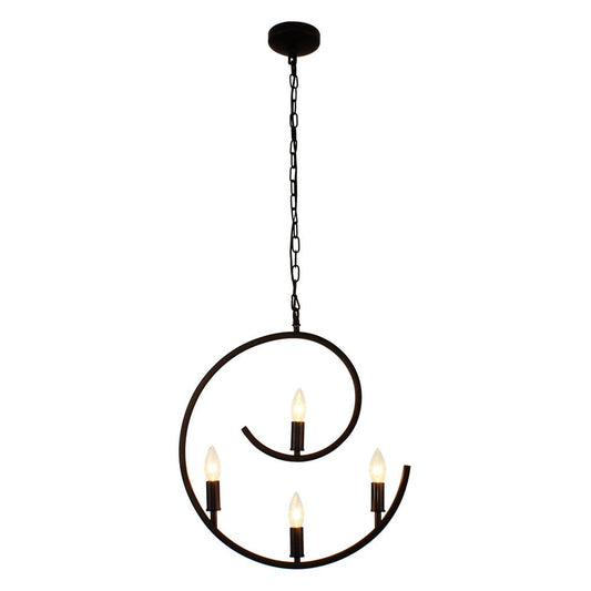 Lighting IRONCLAD Farmhouse 4 Light Oil Rubbed Bronze Ceiling Pendant 20" Wide
