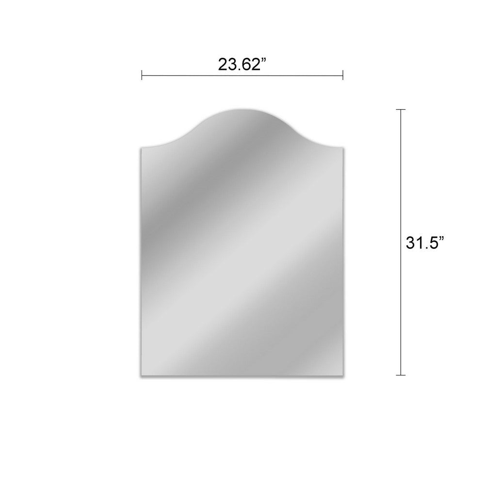 Chloe’S Reflection Verical/Horizontal Hanging Arched-Shaped Frameless Wall Mirror 32’’ Height CHL-CH7M002SV32-VRT